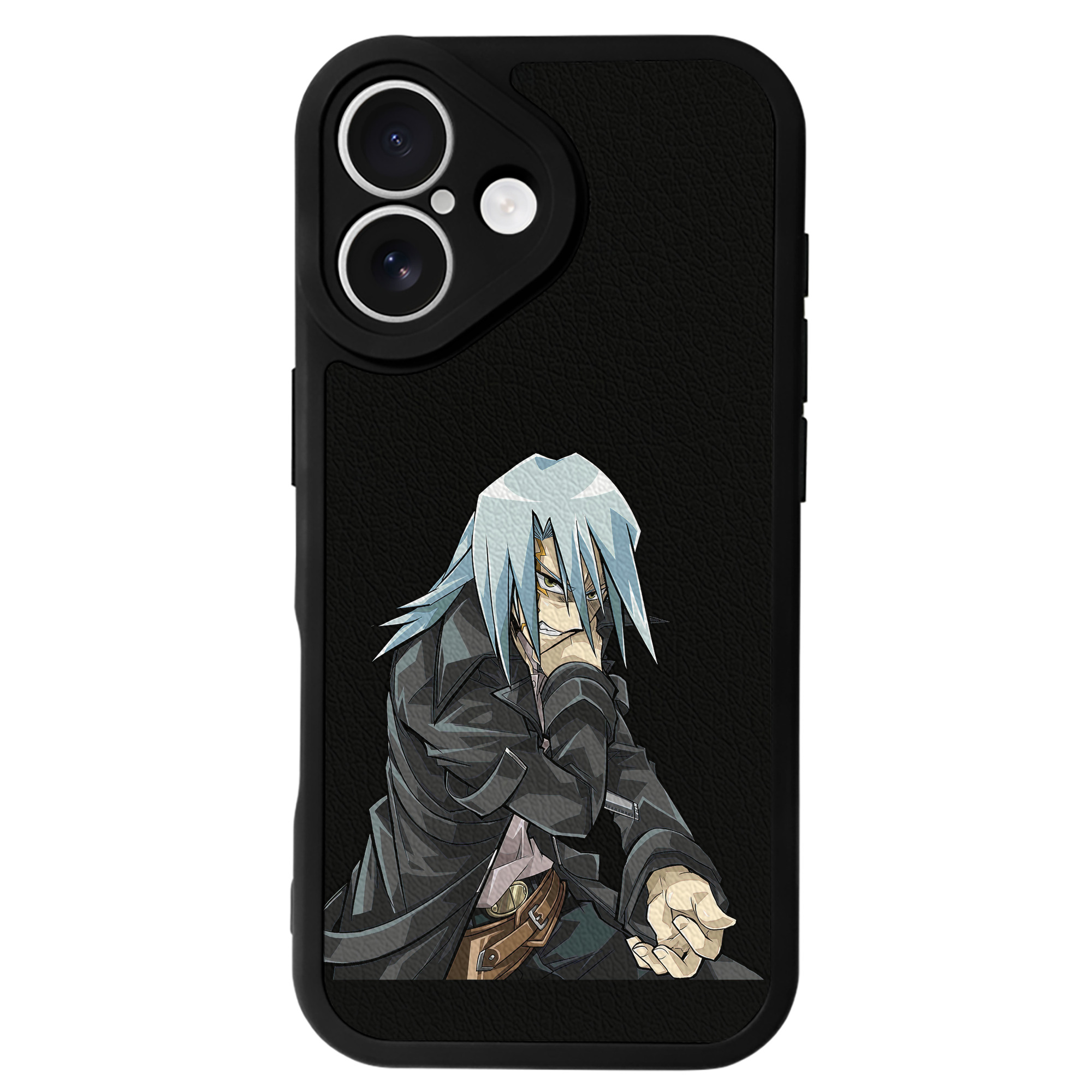 （画像用） 遊☆戯☆王 Yu-Gi-Oh! 【iPhone 16シリーズ対応】シリコンスマホケース（レザー調） 材質：シリコン